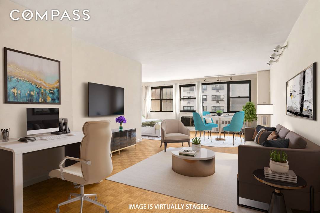 Brand new to the market, this alcove studio checks off all the boxes high floor, fantastic light, spacious size, loads of closets, pied a terre friendly, full service, and very ...