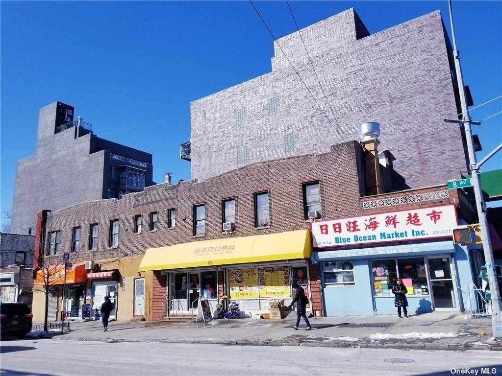 Great Sunset Park Location, corner property, Building 100 feet on 8th Ave 5 stores and 2 families with private balcony.