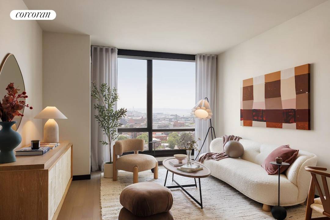 Northeastern Facing Designer one bedroom corner unit with Park Slope streetscape views only minutes from the F, G and R Subway lines and across from JJ Byrne Washington Park.