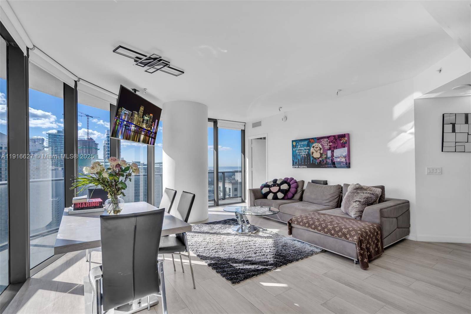 Experience luxury living at Brickell Heights in this fully furnished 2BD 2BA residence featuring floor to ceiling windows, modern European kitchen with premium integrated appliances, and a spacious wraparound balcony ...