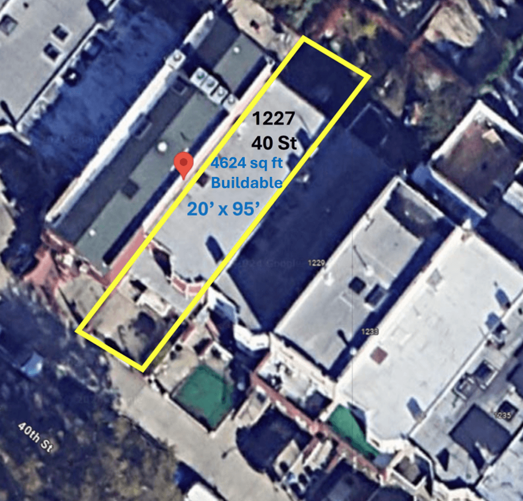 Great development opportunity Lot Size 20' X 95' Max Usable FAR 4624 Sq Ft Call agent for details