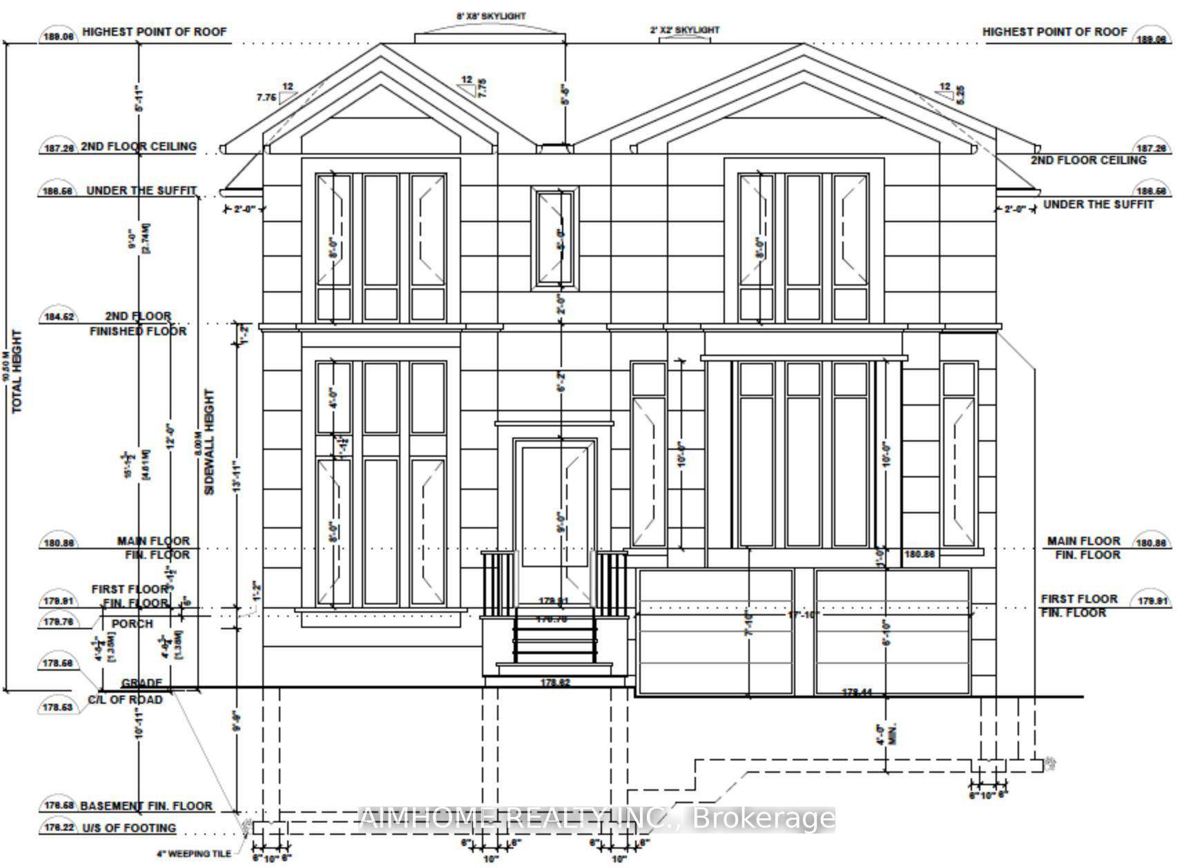 Approved by the Committee of Adjustment, with a permitted living area of 3, 979 sq ft with the real walk out basement, increased side main wall height of 8.
