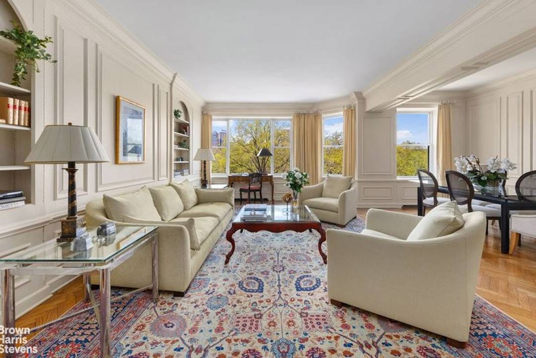 A truly spectacular two bedroom, two and a half bath duplex home with every room facing Central Park !