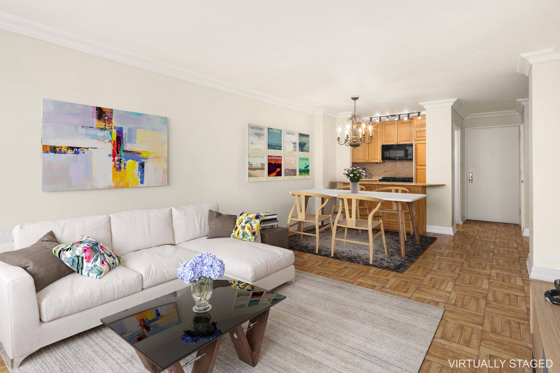 This renovated, sun filled and bright all day one bedroom one bathroom home with open city views resides at The Gloucester, a full service luxury cooperative located in the heart ...