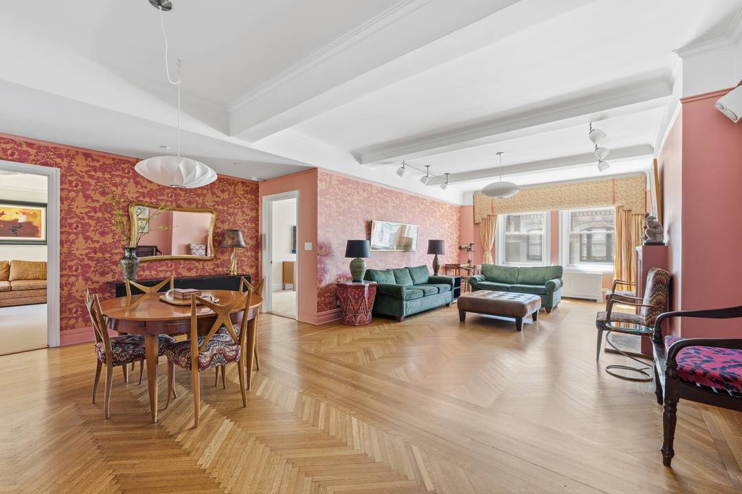 Welcome to this rarely available gem of a pre war 3 bedroom 3 bath home with peripheral Central Park views.