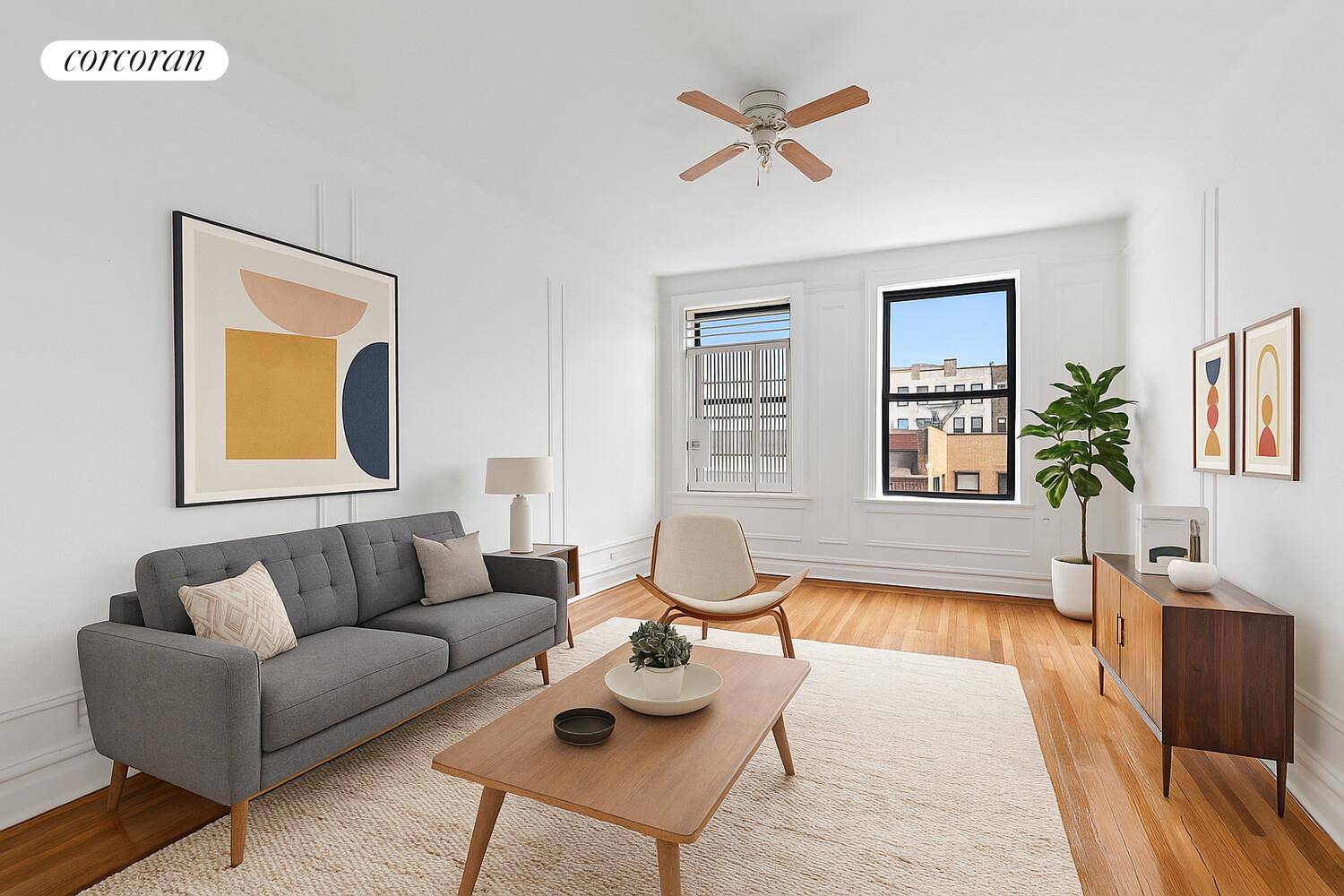 Sunny Top Floor Corner One Bedroom with Character amp ; Convenience Flooded with natural light from its south and east facing windows, this spacious top floor one bedroom co op ...