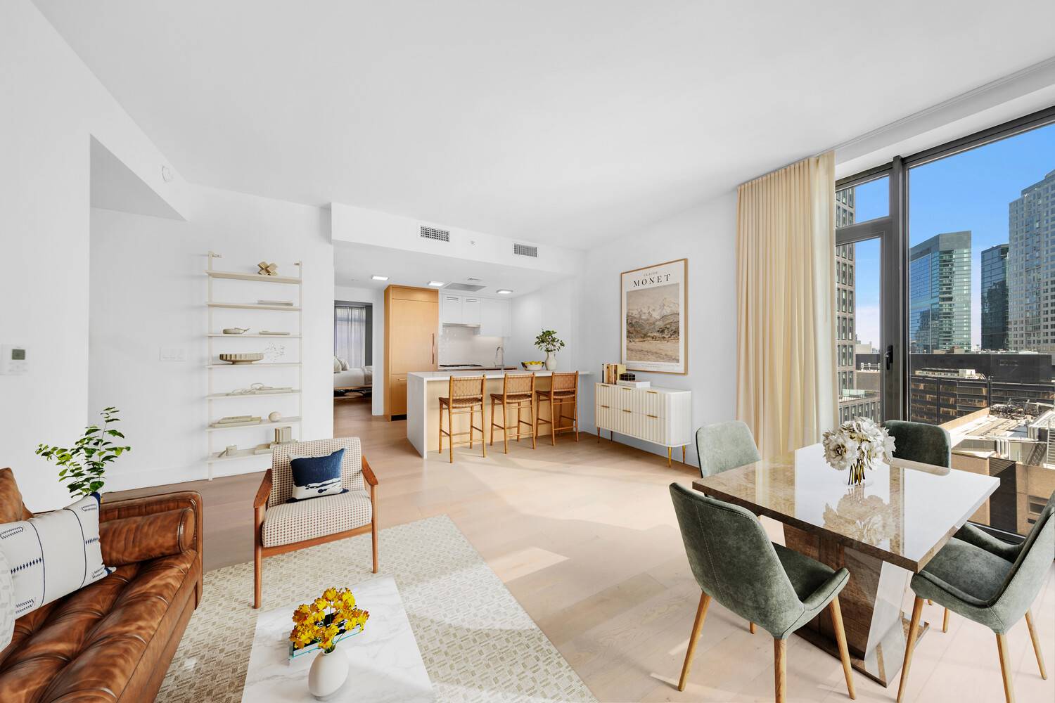 Welcome to 12D at The Nevins, a thoughtfully designed 2 bedroom, 2 bathroom condo rental located at 319 Schermerhorn Street in the heart of Downtown Brooklyn.
