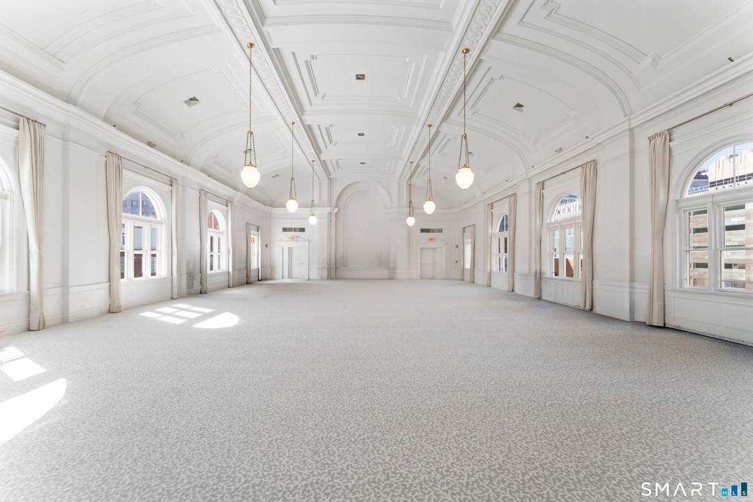 Recently completed renovations on a two story opulent old world baroque style Ballroom facility with capacity of 250 people !