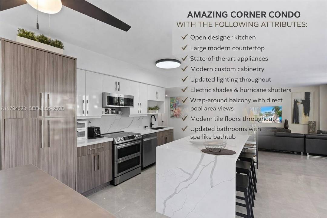 Wake up to tranquil Intracoastal views and sun filled living in this contemporary corner residence located within Mystic Pointe s resort style waterfront community.