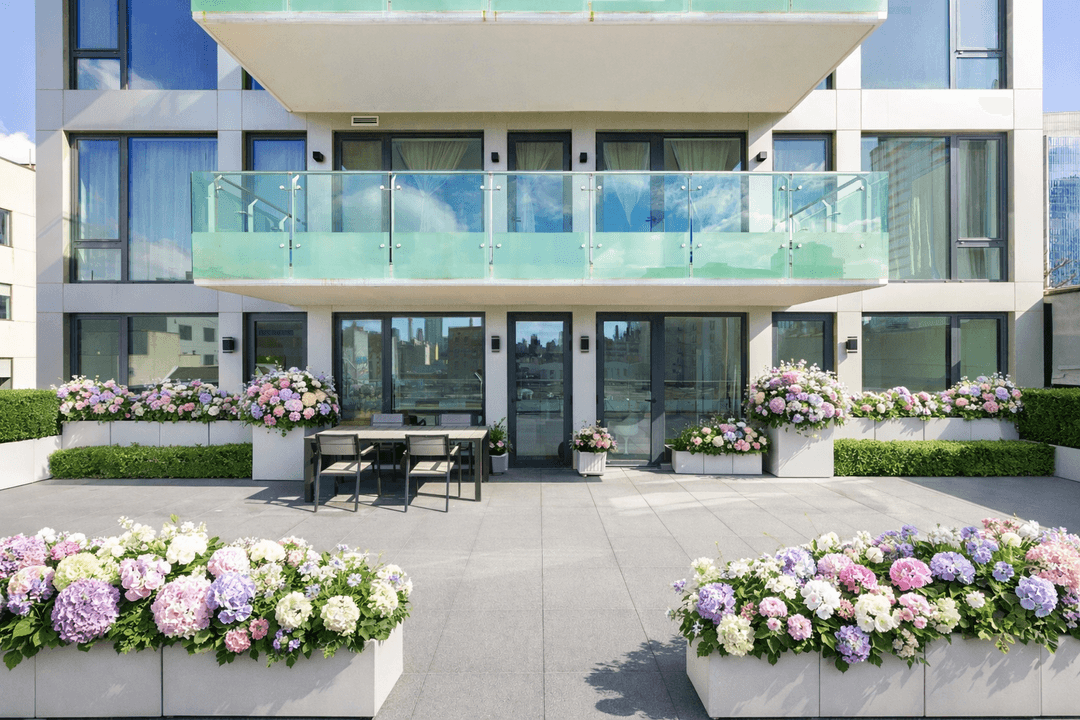 A Rare Terrace Masterpiece Iconic Indoor Outdoor Living in the Heart of Long Island City Now Offering a Limited Time Live For Free Incentive One Year of Common Charges amp ...