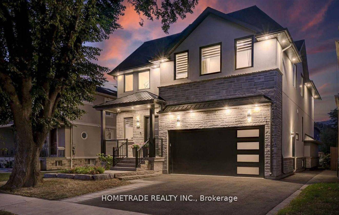 Stunning Modern Custom Built Home Full of Luxurious Finishes Throughout Design Glass Railing, Skylight, 10 Ft 9 Ft.