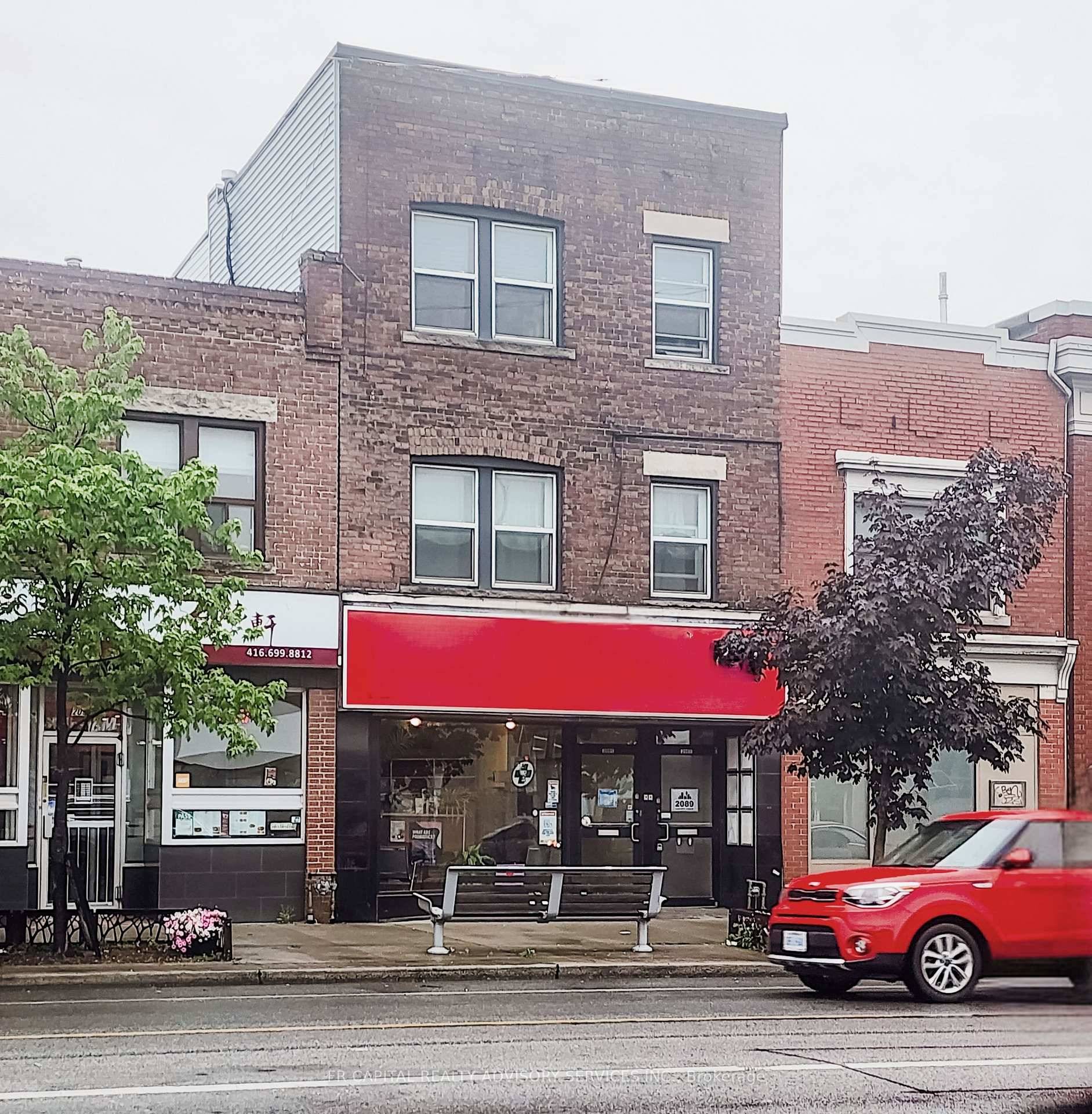 Large window and high ceiling retail on the bustling Danforth ave, across from Woodbine Subway Station, basement included for additional storage space.