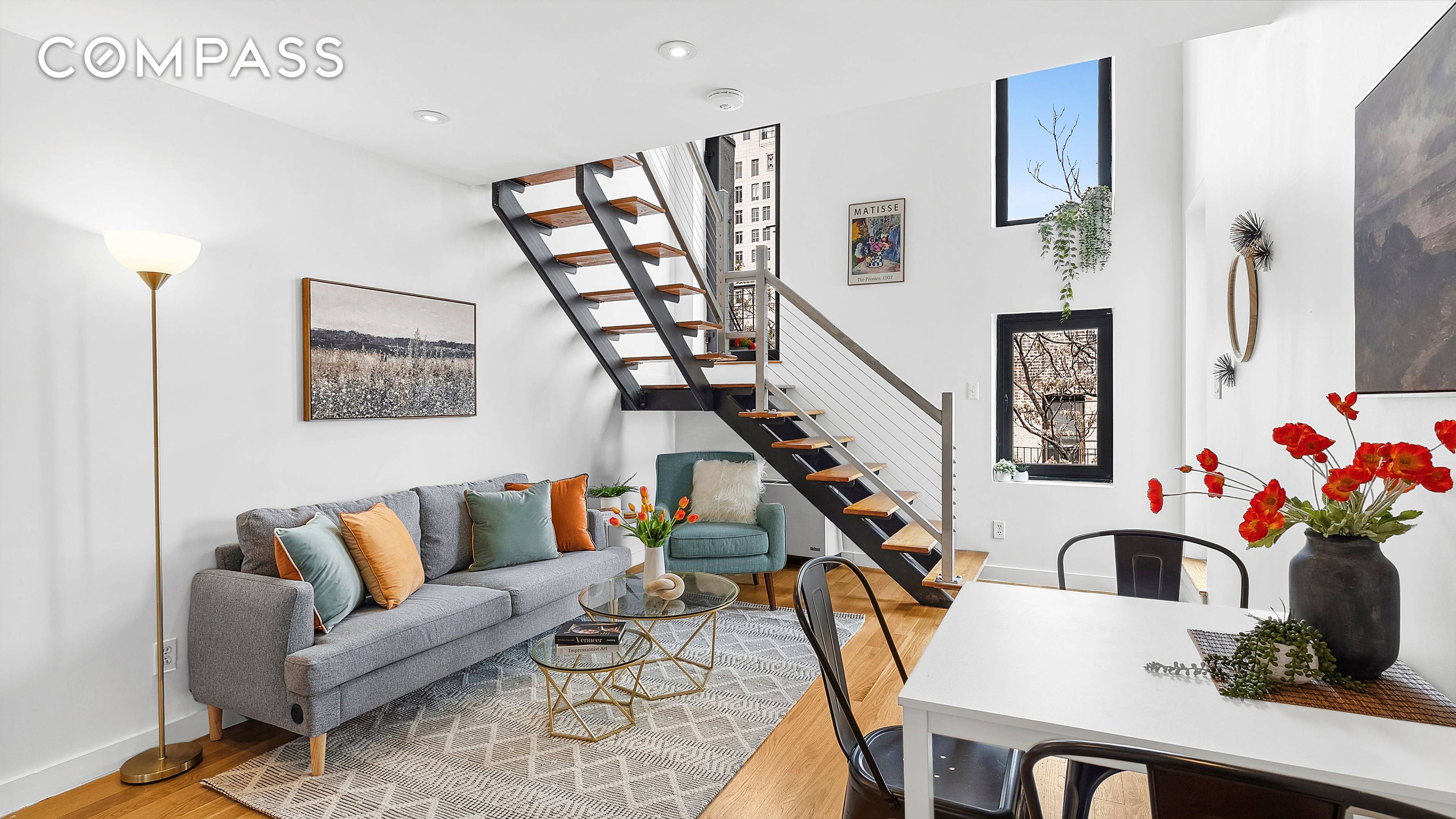 Nestled on tree lined 81st Street, introducing a sun drenched one bedroom penthouse duplex loft with two private terraces.