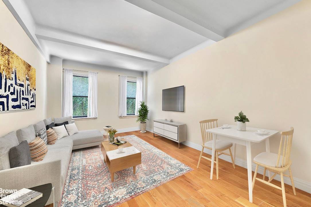 Welcome to 142 East 49th Street, Apartment 3B This spacious and charming one bedroom home is filled with classic pre war details and modern upgrades.