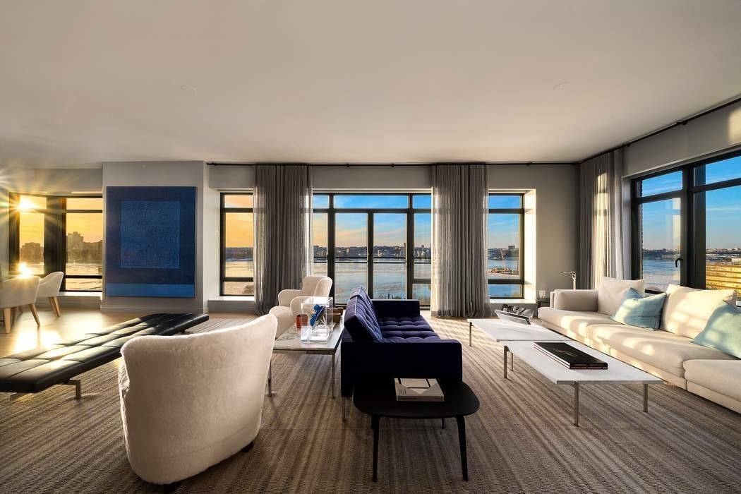 At 3, 004 SF 279 SM, 19AW offers spectacular sun flooded Hudson River and open City views throughout.