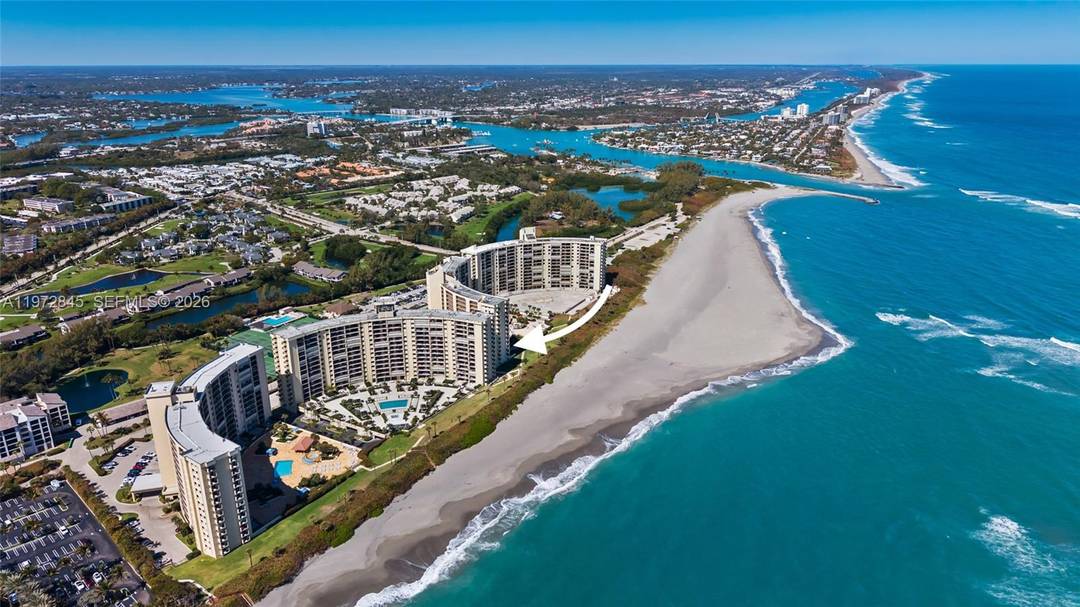 Perched along the pristine shoreline of Jupiter Beach, this 2 bedroom 2 bathroom end unit oceanfront residence captures the essence of elevated coastal living.