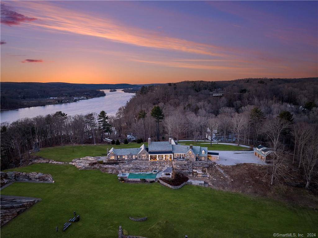 Exceptionally private 25 acre, estate scale property offering flexibility for extended or multigenerational living.