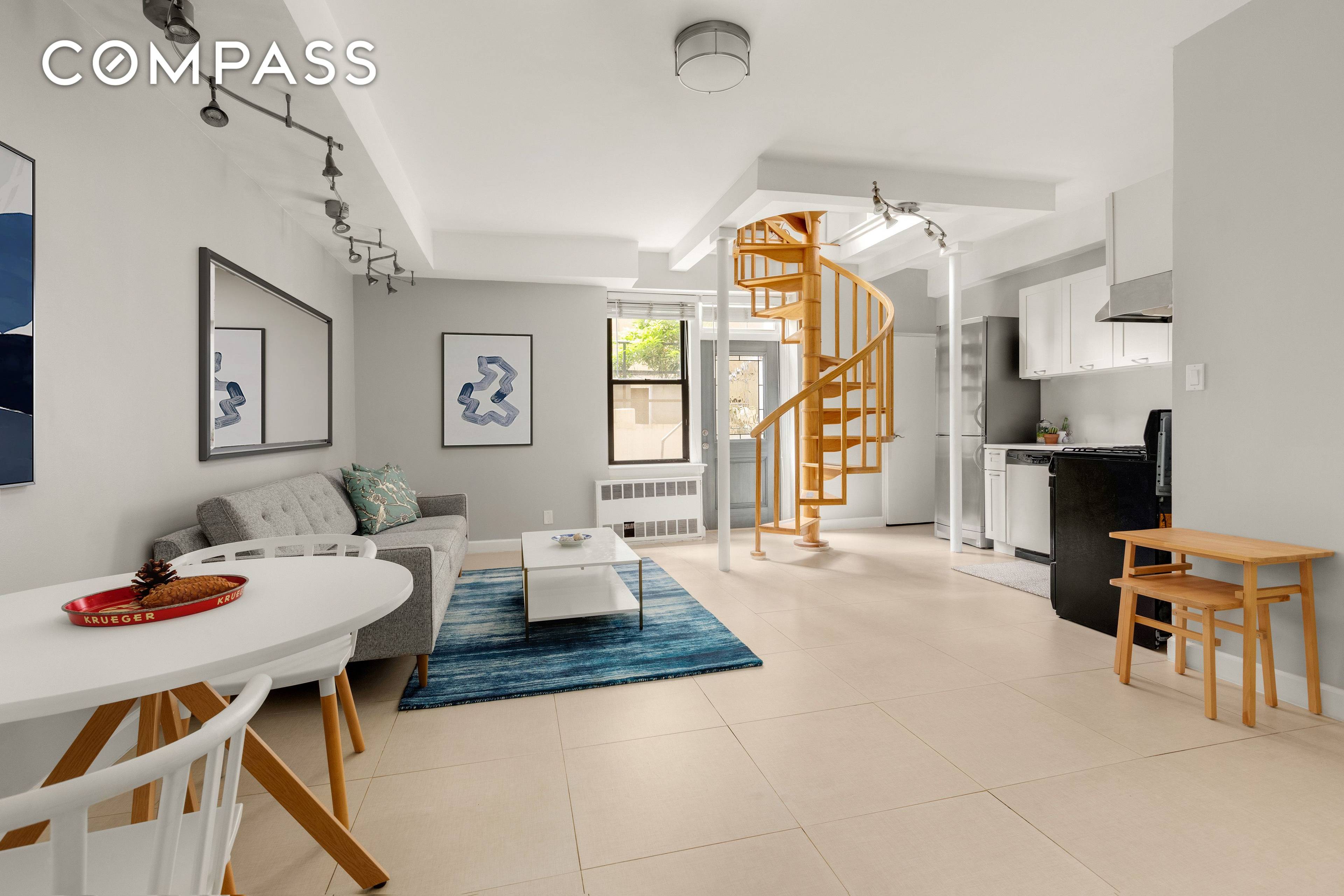 Charm abounds in this renovated move in ready one bedroom, two full bathroom duplex home.