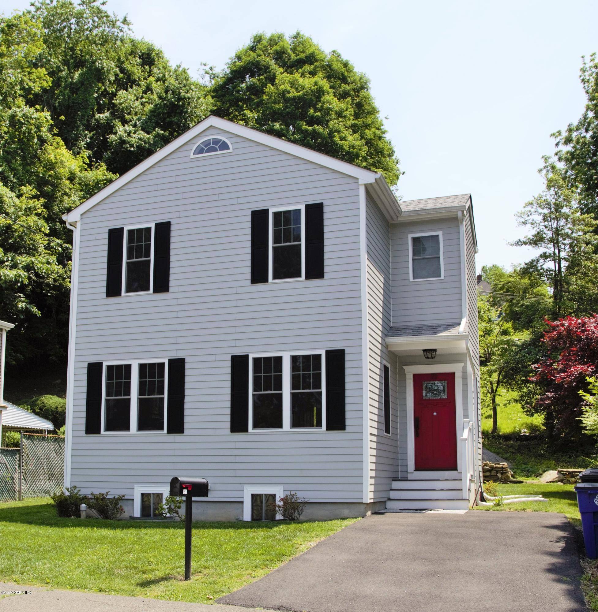 2017 built bright and airy colonial house on a cul de sac with great water views overlooking the Mianus Pond, Three bedrooms and 3.