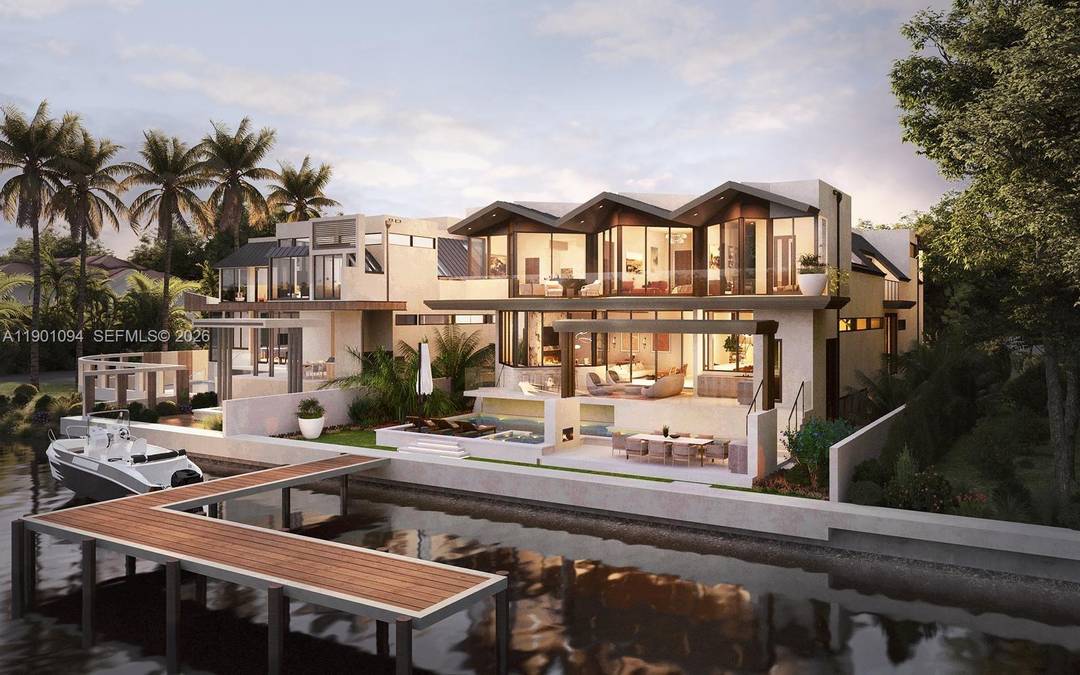 Currently under construction in Golden Beach, this 9, 290 SF waterfront estate offers 75ft of Intracoastal frontage.