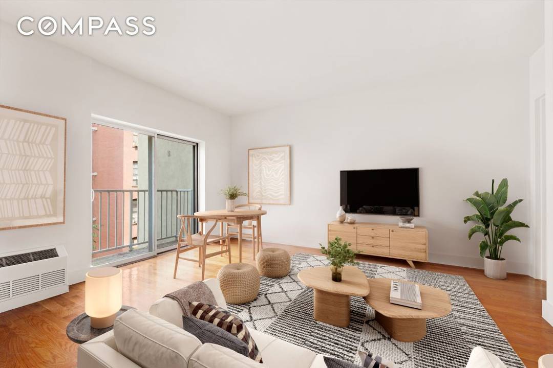 Sun Filled Turn Key 1 BD with 2 Balconies Located on a quiet tree line block and accessed by a key lock elevator that opens directly into the home, residence ...