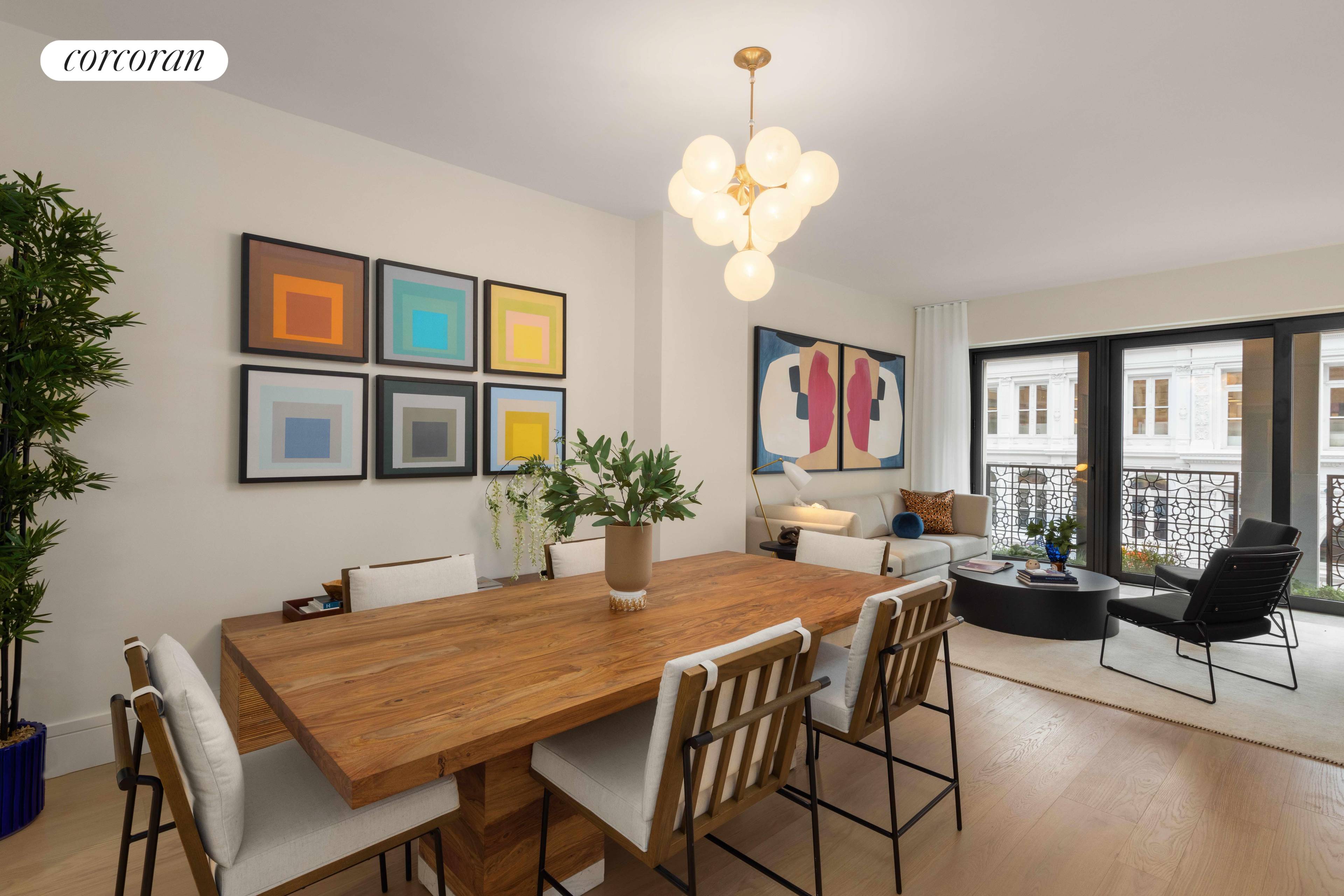 NEWLY PRICED ! Flooded with light, this half floor home enjoys southern and eastern views through floor to ceiling windows accented by Flatiron House's signature planted loggias.
