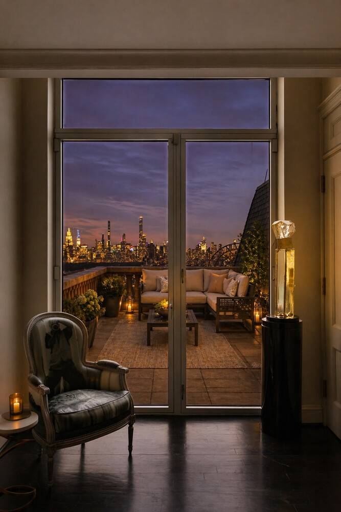 At the crown of 455 Central Park West, this extraordinary duplex penthouse is making its first ever market debut.