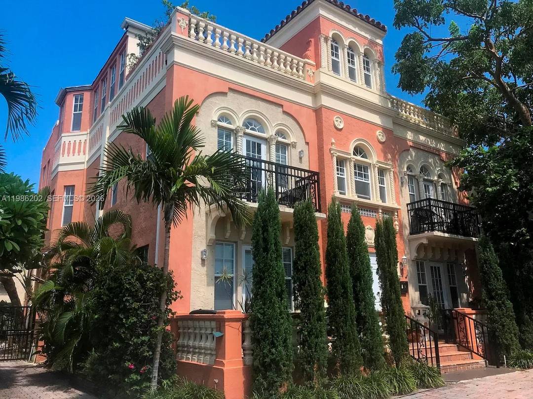 Charming south facing 2 bedroom, 2 bath corner residence in an intimate 6 unit building, showcasing 982 sq ft of distinctive Spanish architecture in the heart of Miami Beach.