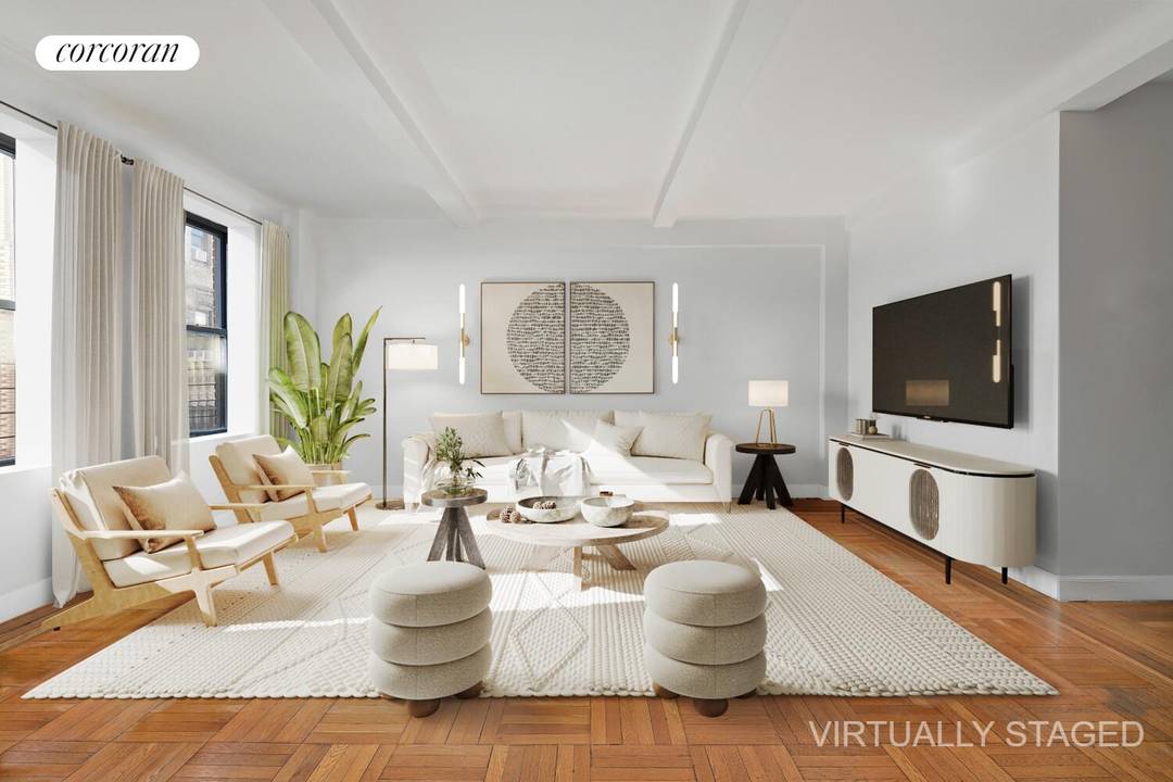 Prime Lincoln Square location, just two buildings away from Central Park, perfectly located on one of the UWS's most coveted blocks High floor corner unit with triple exposures south, east, ...