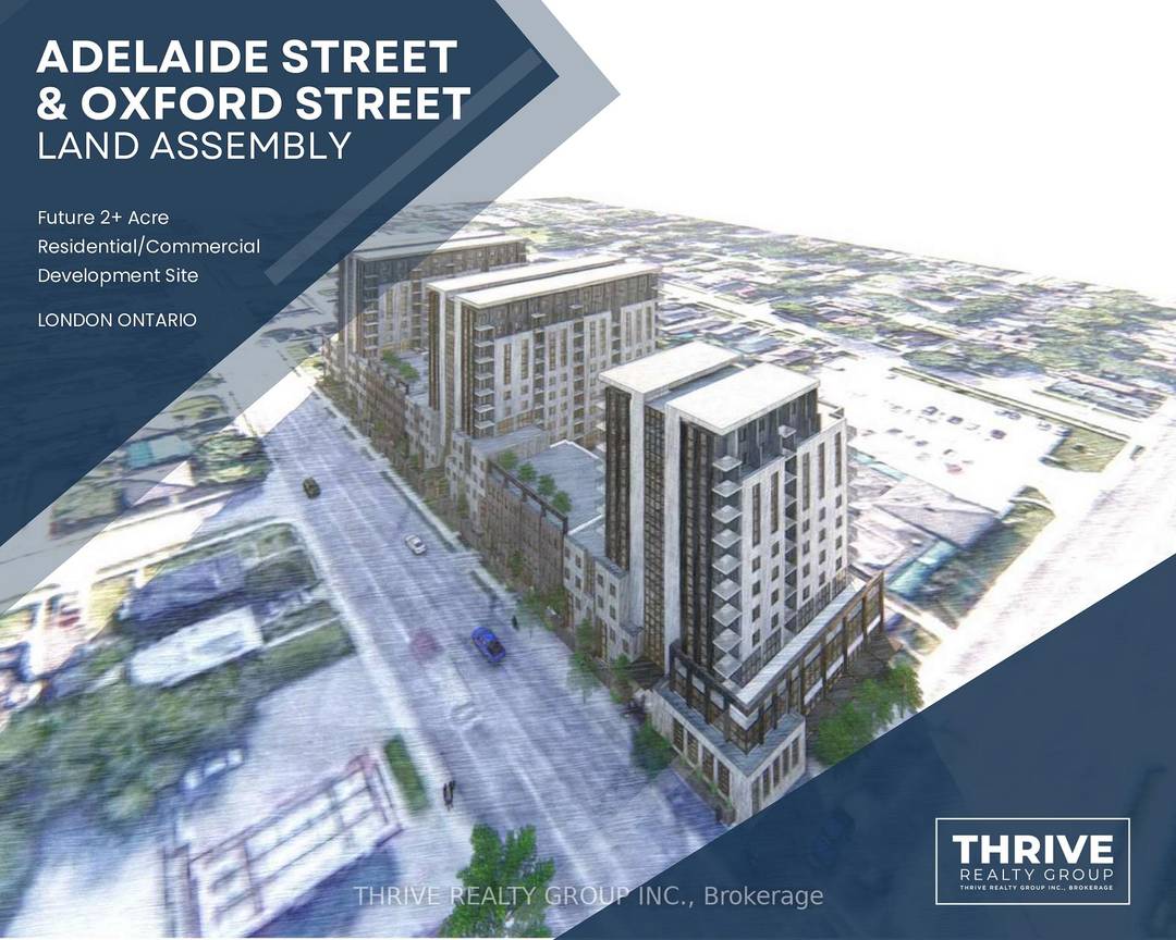 Strategically positioned at the southeast corner of Oxford Street East and Adelaide Street North, this high profile land assembly offers outstanding exposure along two of London's most prominent arterial corridors.