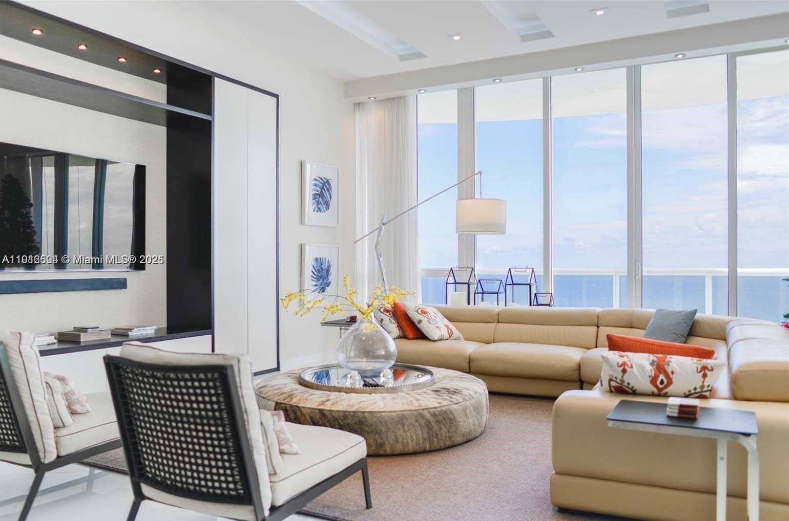 Experience breathtaking ocean, Intracoastal, and skyline views from this stunning 40th floor corner residence at Trump Tower I.