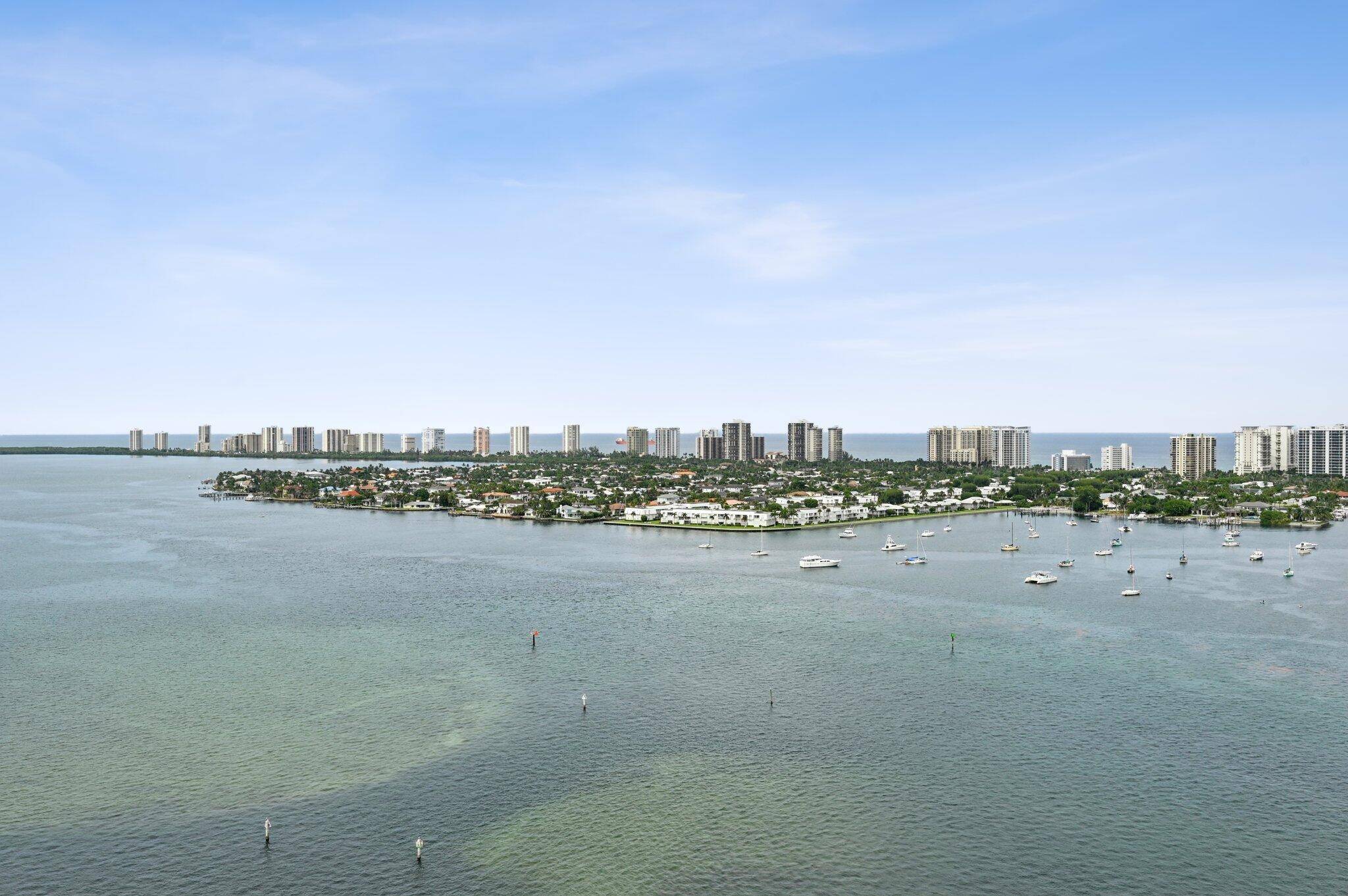Gorgeous direct, unobstructed views of the Intracoastal Waterway and Atlantic Ocean from this preferred Ocean Tower, 23rd floor residence at Marina Grande.