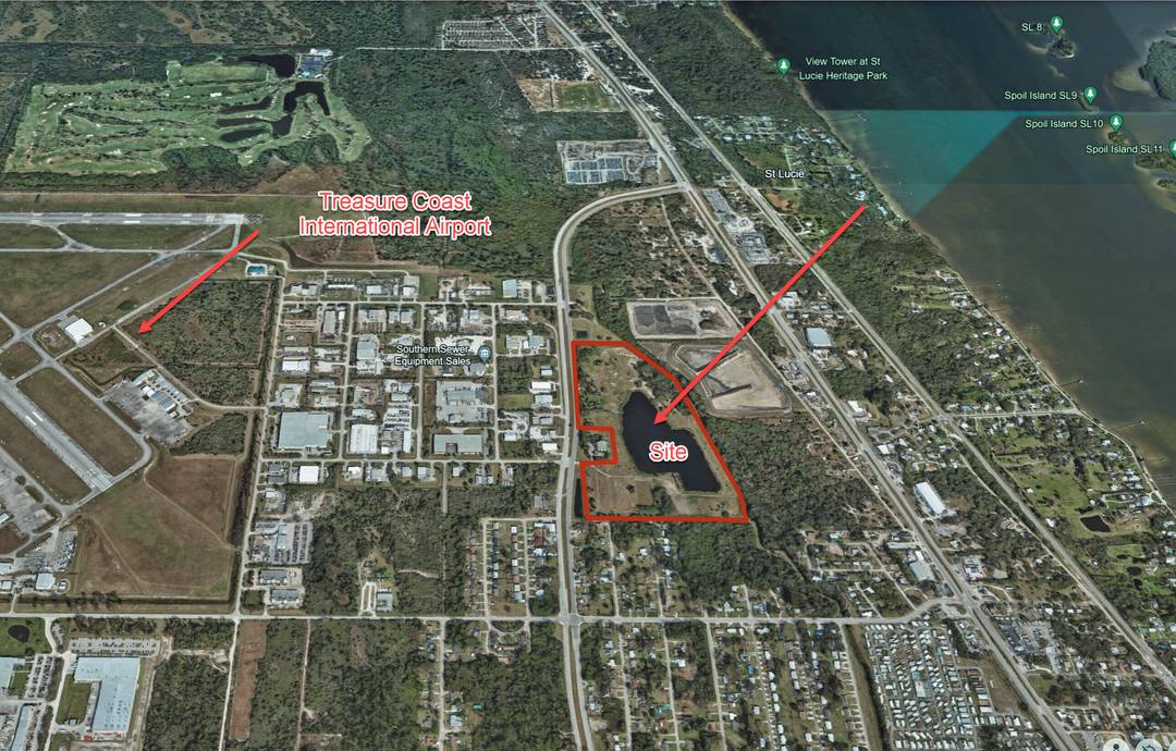 44. 57 acres of land zoned IX Industrial Extraction, with Industrial FLUC land Use.