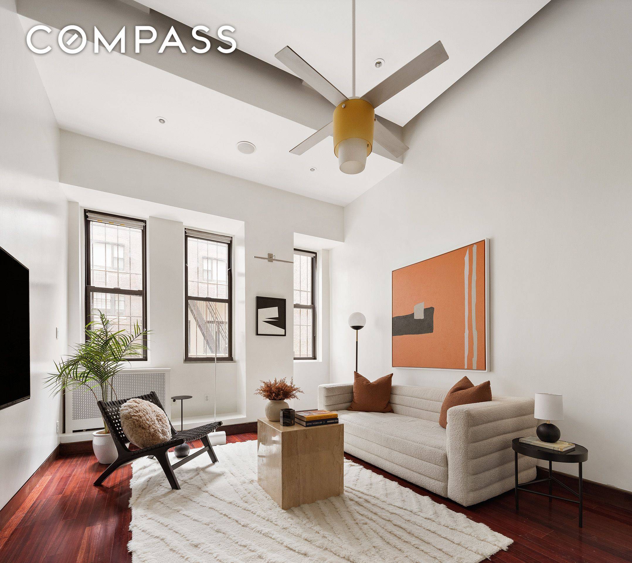 A quiet and unique home across the street from the Turtle Bay Gardens Historic District, 235 East 49th Street, 1E is a lofted studio with 13 foot ceilings, a renovated ...