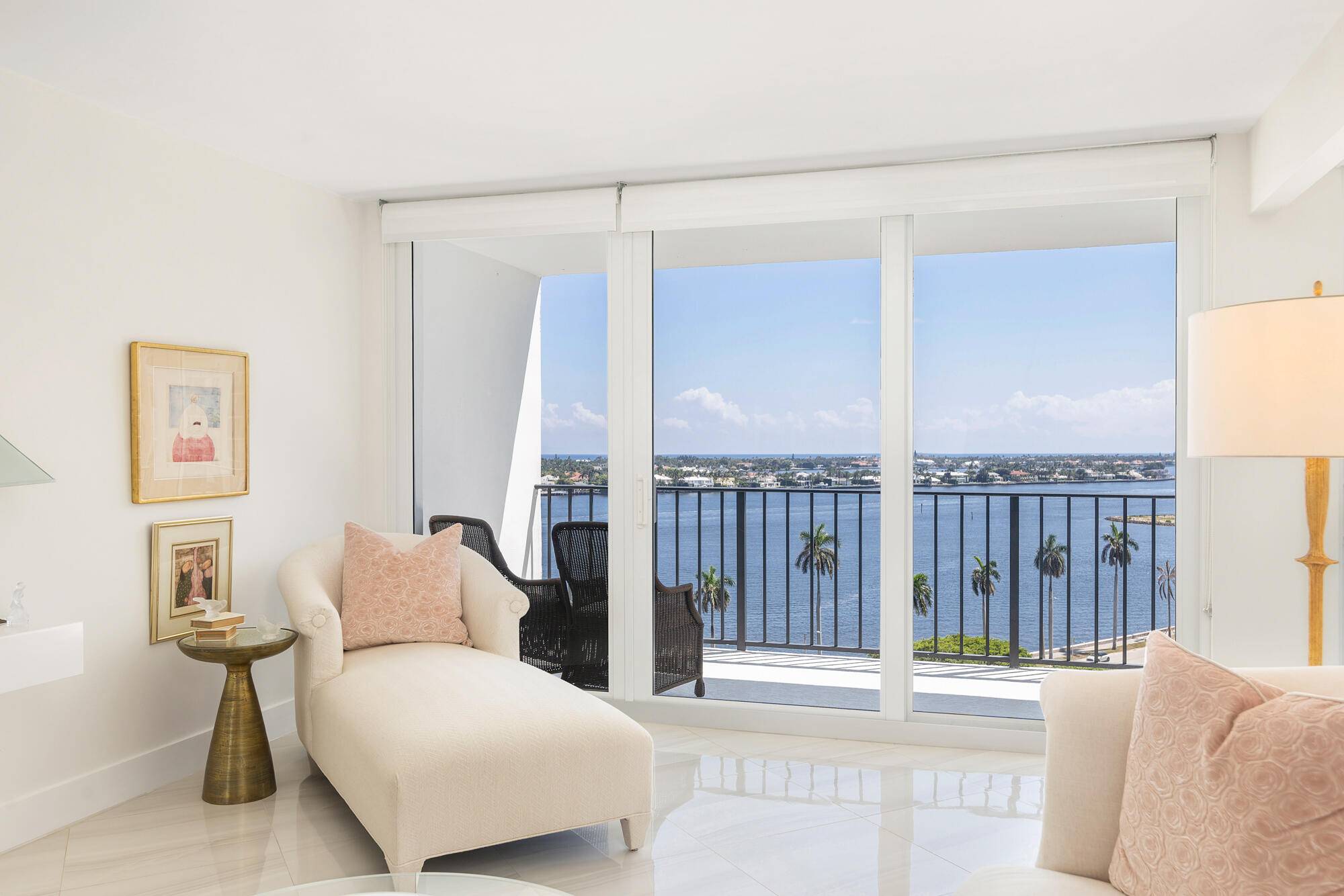 Experience elevated waterfront living in this breathtaking move in ready residence with unobstructed intracoastal ocean views.