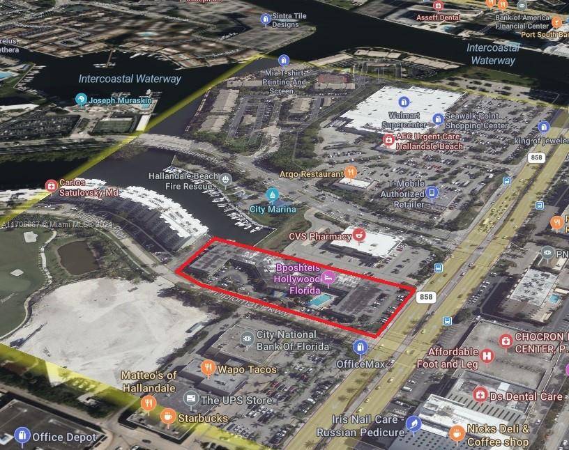 DEVELOPMENT OPPORTUNITY. The best location for a new development in Hallandale Beach.