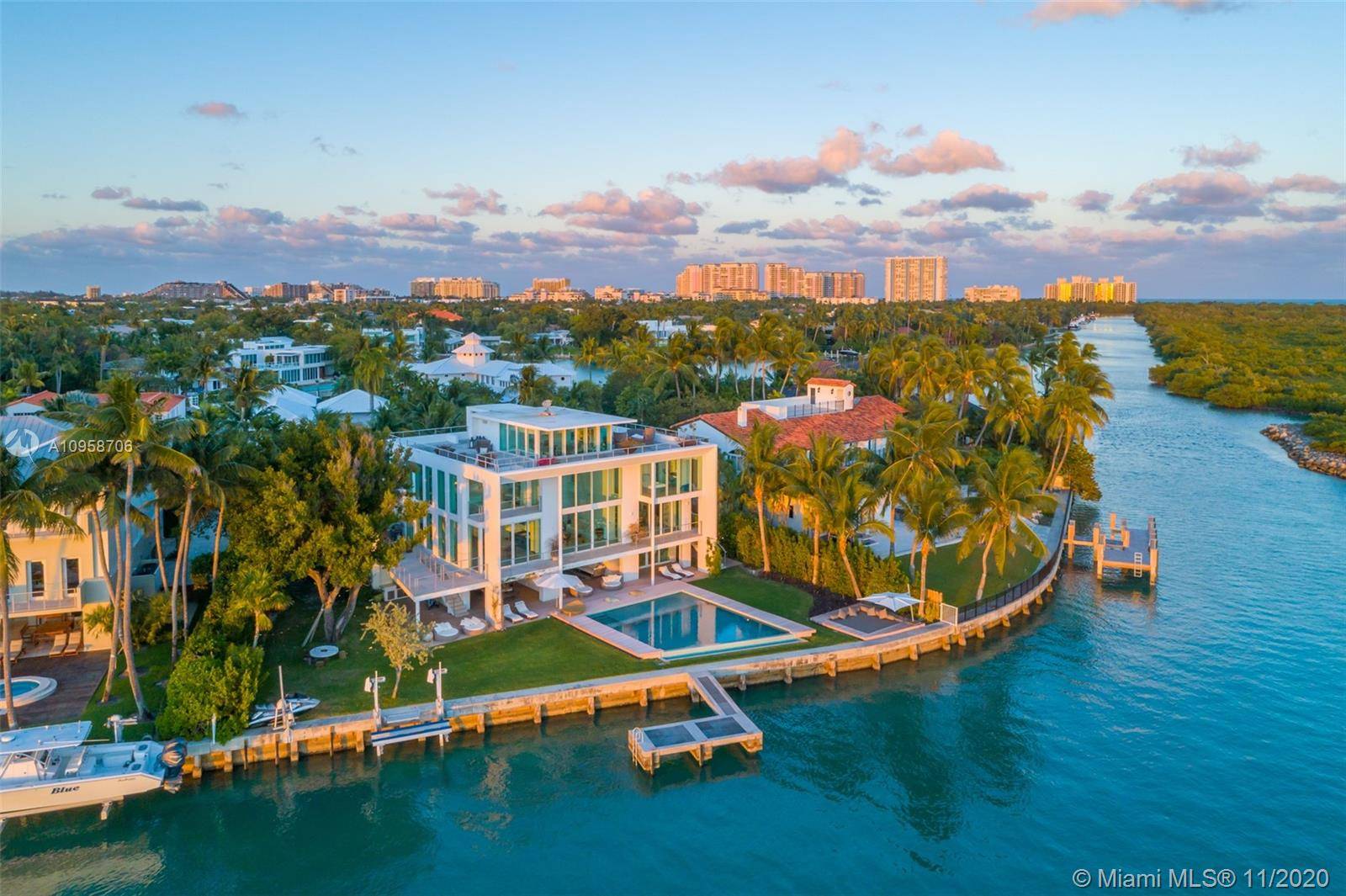 Extraordinary waterfront estate with unobstructed, breathtaking views of the bay from every room.
