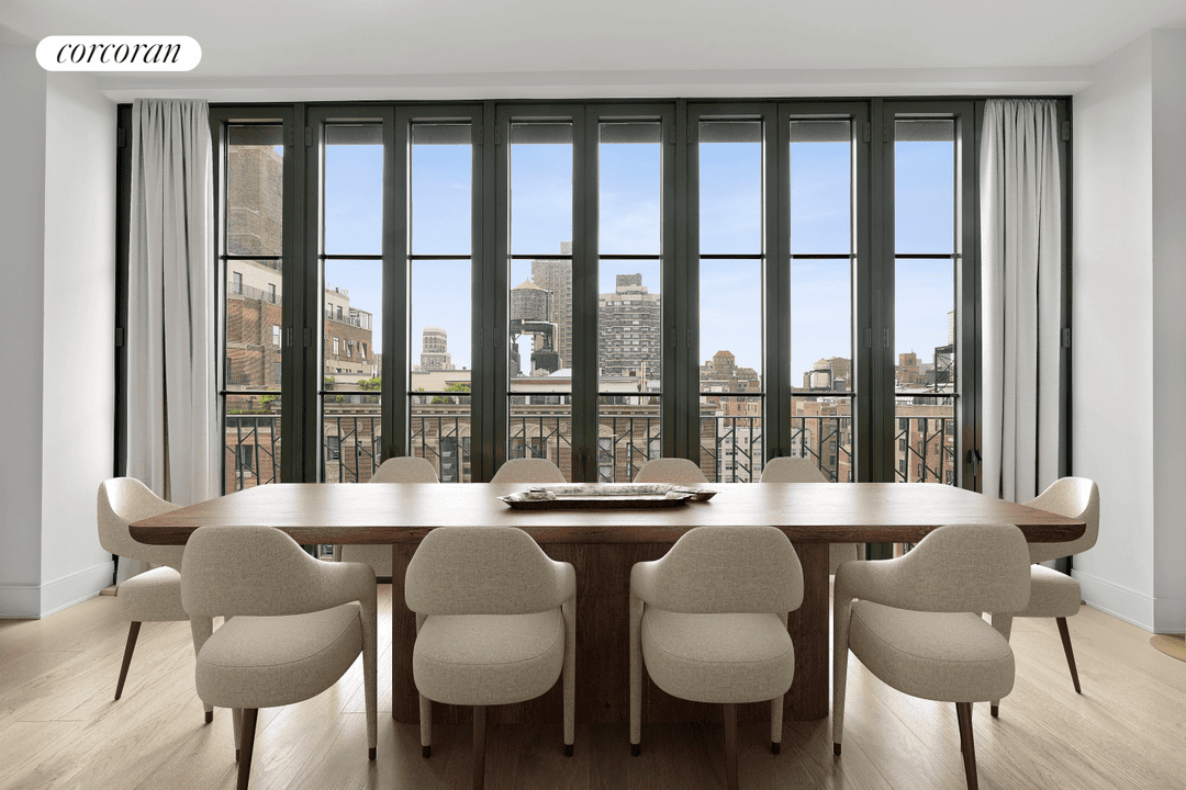 Entire Floor Living at 60 East 86th Street Sixty East Eighty Sixth Designed by Thomas Juul Hansen Three Bedrooms Three Bathrooms Powder Room Juliet Balcony Open Views 2, 225 sqft ...