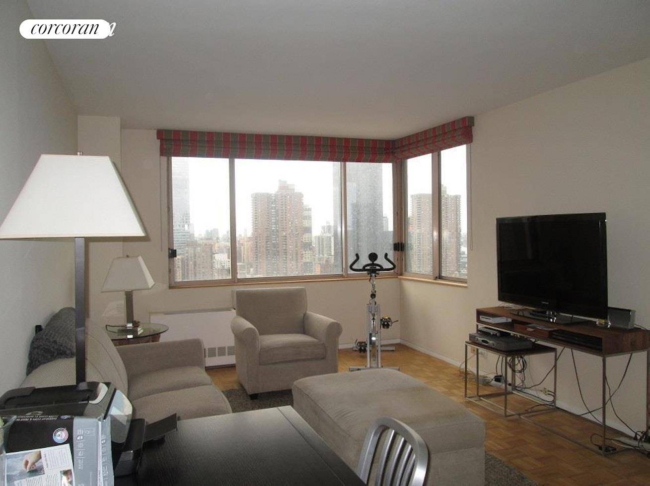 Residence 27D at 350 West 50th Street is available for July 1st, 2025.