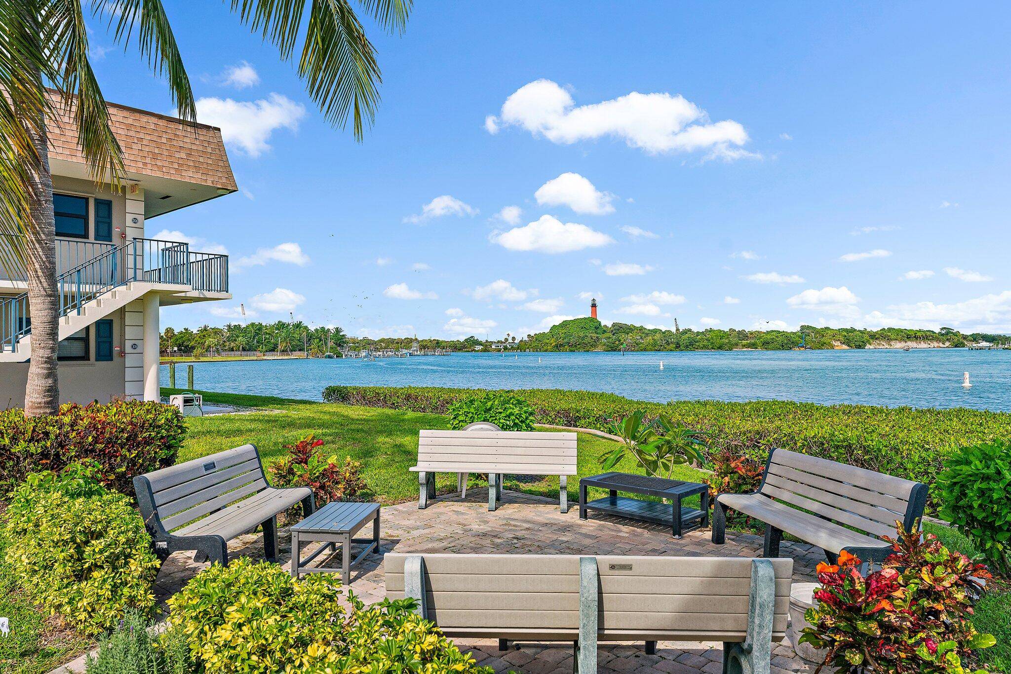 Great view to Jupiter Inlet blue water and ocean.