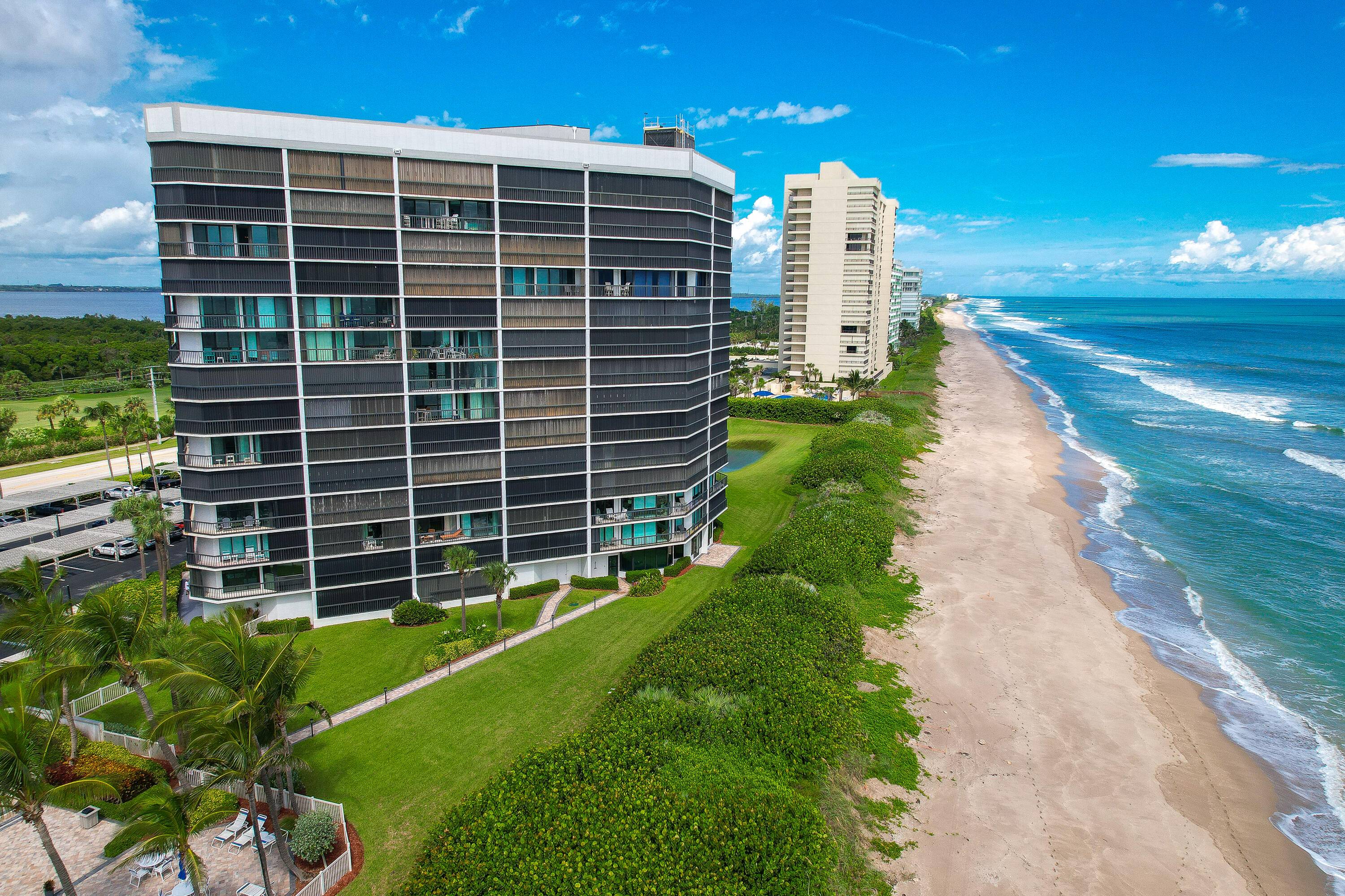 Enjoy stunning ocean views from this beautifully updated 1 bedroom, 2 bathroom residence at the highly sought after Island Dunes on Hutchinson Island.