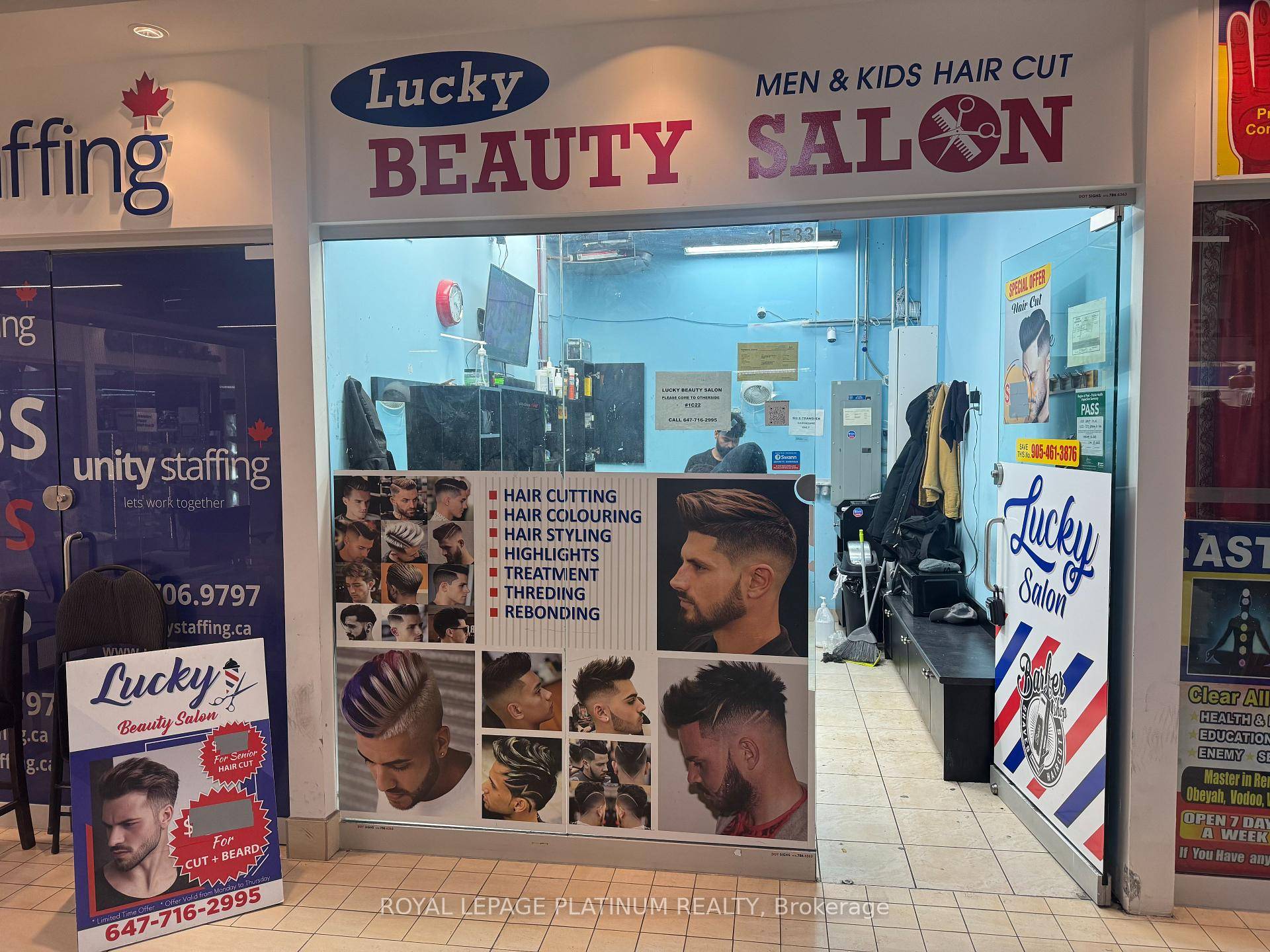 LOCATION ! ! A vibrant and well established hair salon inside the Westwood Mall's ground floor, perfectly poised for a new owner to start new legacy of excellence.
