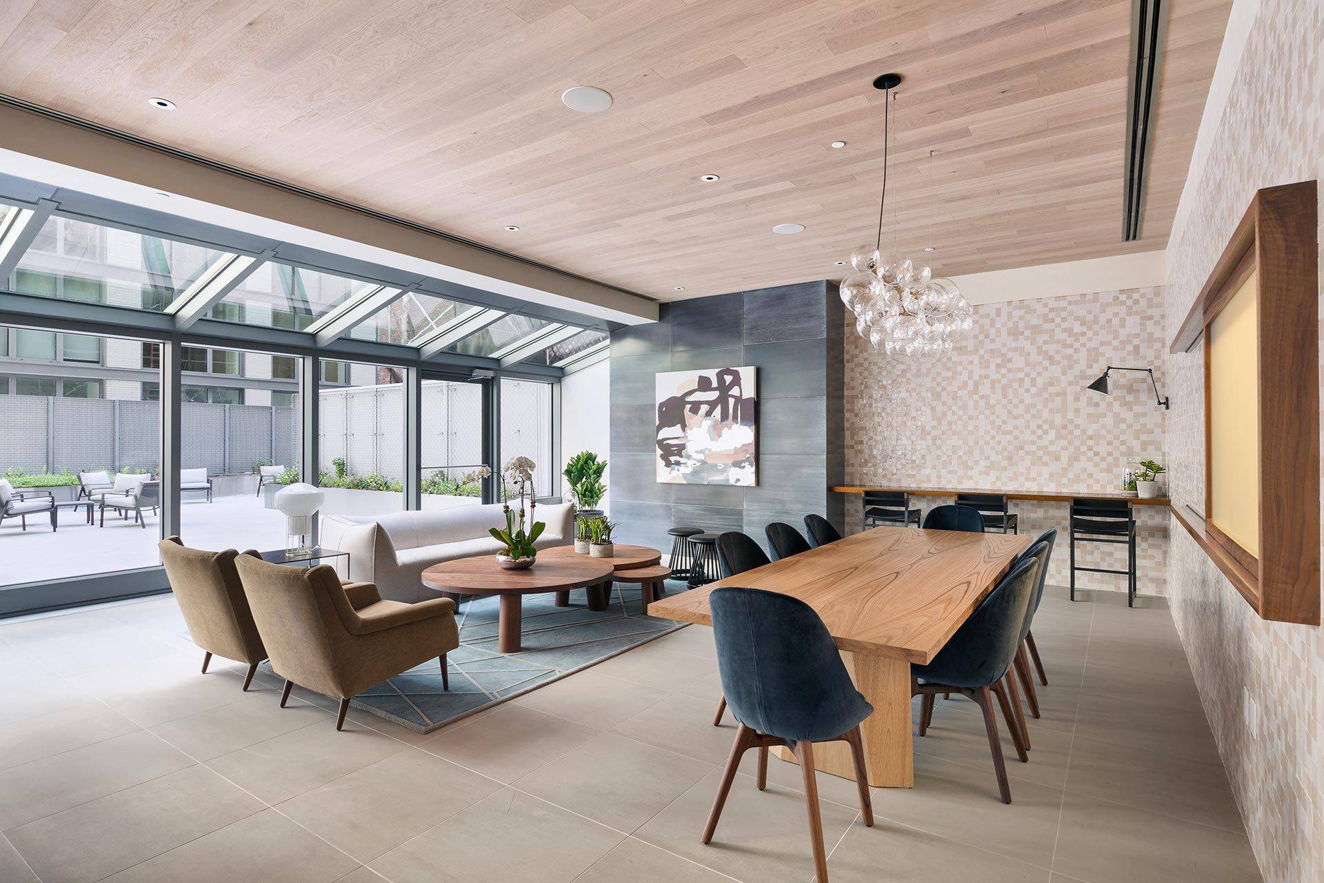 This spacious Studio features floor to ceiling windows, a gourmet kitchen with stainless steel appliances and quartz countertops, an over sized bathroom with a floating vanity, and a walk in ...