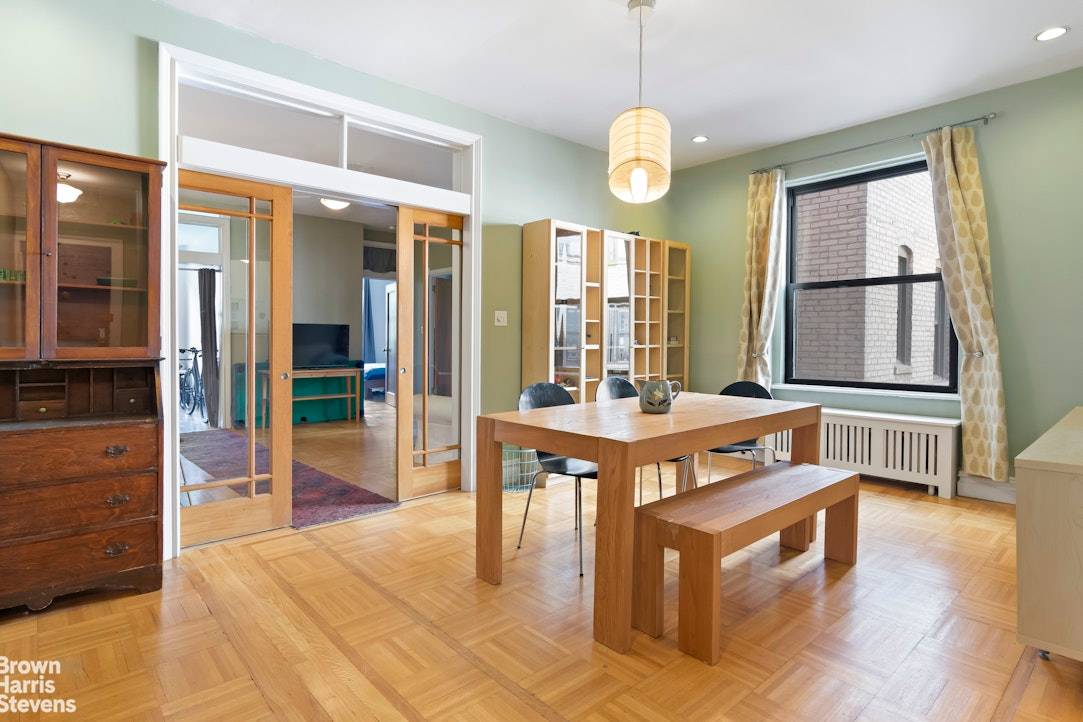 Bright renovated Edwardian Five pre war with 2 bedrooms, dining room, living room, kitchen and one full bath.