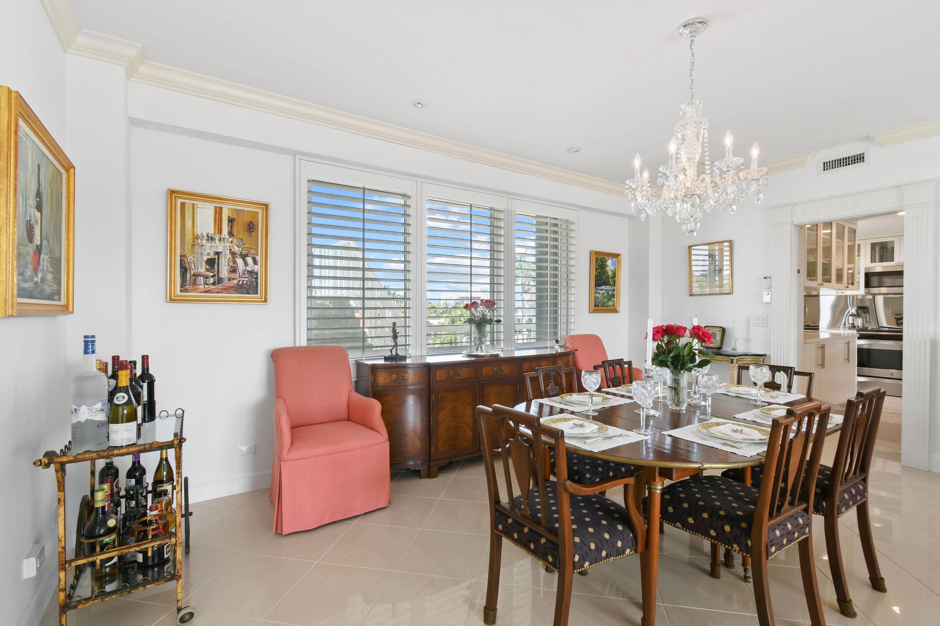 Corner fourth floor residence at 389 S Lake with water views !