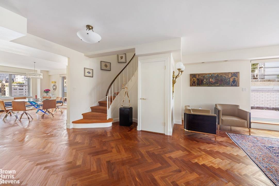 Sprawling Park Avenue Duplex with Private Terrace amp ; Iconic Skyline Views Welcome to Apartment 11 12B, an impeccably maintained, one of a kind terraced duplex at 650 Park Avenue.