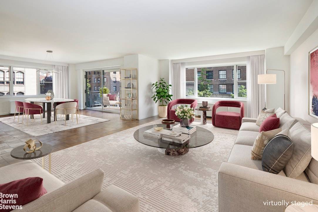 MOST DESIREABLE 2 BEDROOM HOME IN THE IMPERIAL HOUSE Located in one of Manhattan's most distinguished co ops, this elegant two bedroom, two bathroom corner apartment offers approximately 1800 square ...