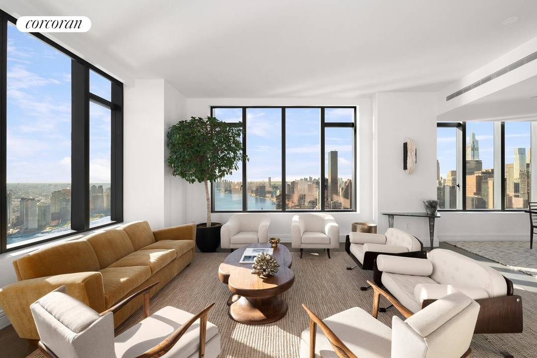Available for immediate occupancy, Residence 55A at award winning Sutton Tower offers expansive living and views of the east river and Manhattan's most iconic landmarks.