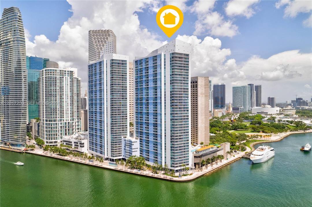 CORNER UNIT WITH UNOBTRUCTED WATER VIEWS, RARELY AVAILABLE AT ONE MIAMI 09 LINE.
