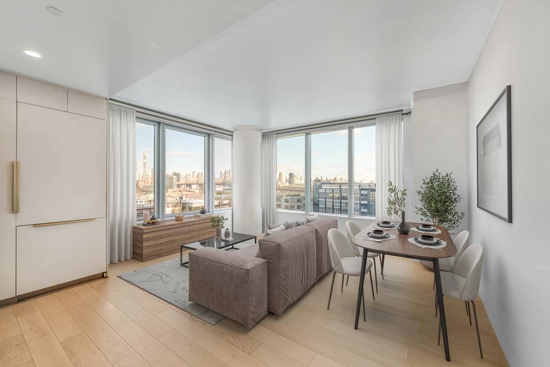 The unit is virtually staged to keep the tenants' items private Stunning 2 Bedroom Corner Residence at the Iconic Skyline Tower Welcome home to Unit 902, a stunning sun drenched ...